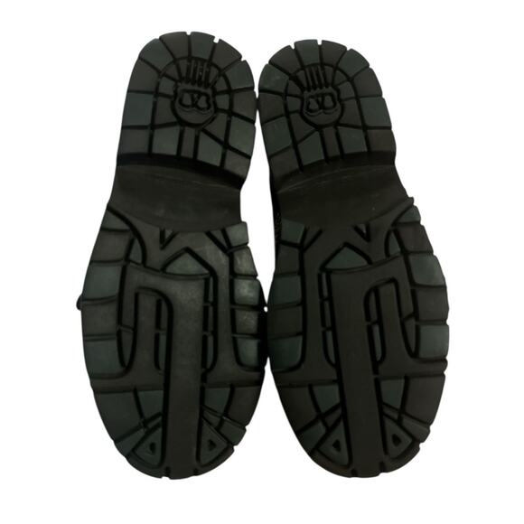 Women 9M London Underground Black Leather Lace-Up Combat Boots Punk Goth - Picture 8 of 11